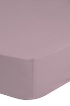 hoeslaken 160x200cm katoen (strijkvrij) (30cm hoeken) soft roze