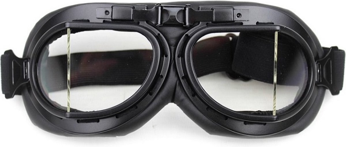 CRG Zwarte pilotenbril | Helder glas