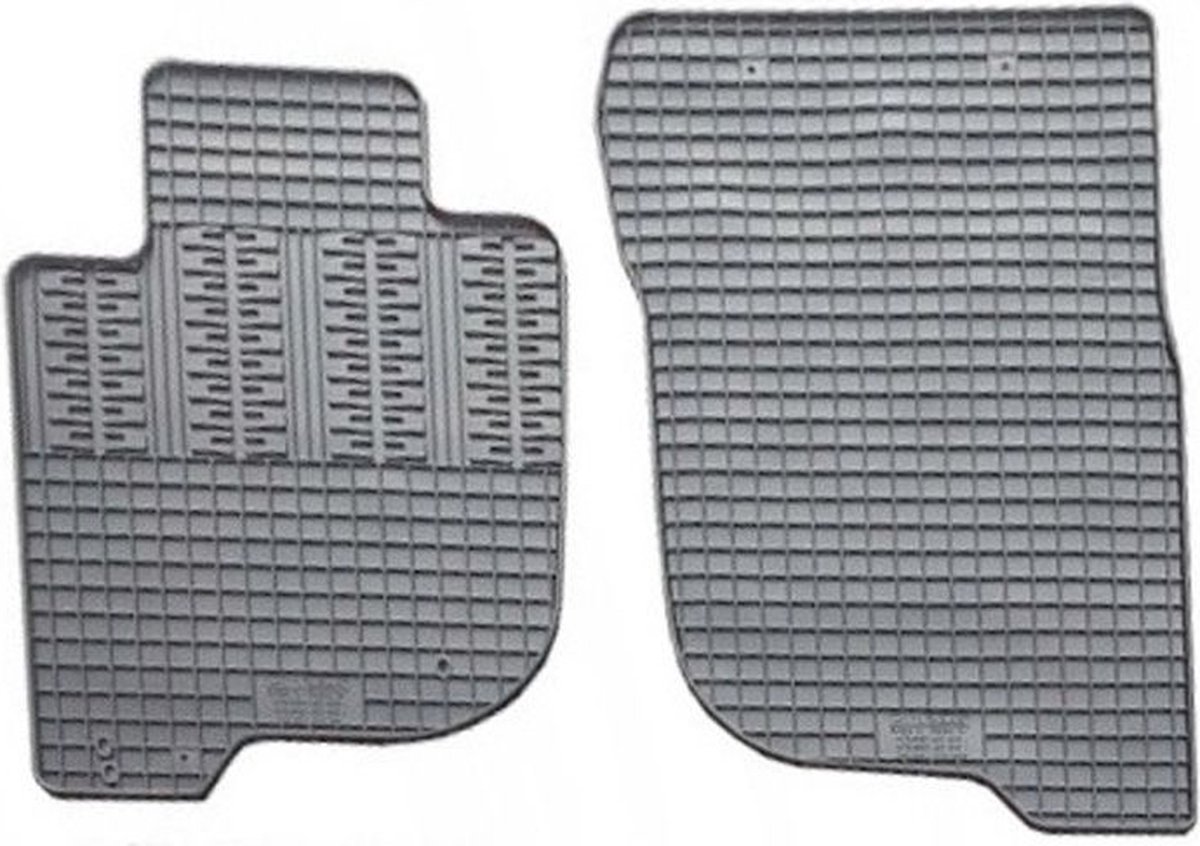 Rubber matten passend voor Fiat Fullback Single Cab 2016- & Mitsubishi L200 (Triton) Single Cab 2015- (2-delig montagesysteem)