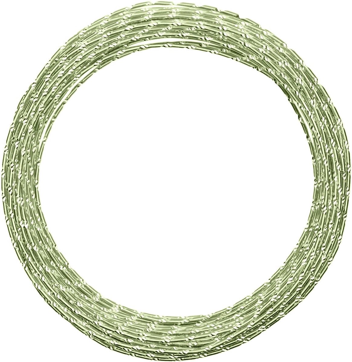 Vaessen Creative Aluminium Draad - Diamond cut - 2mm - 30m - Appelgroen