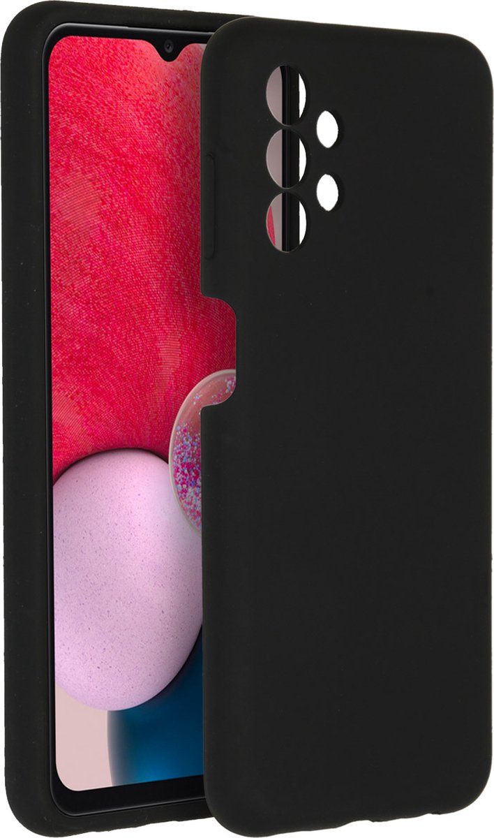 Accezz Liquid Silicone Backcover Samsung Galaxy A13 (4G) hoesje - Zwart