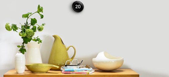 Google Nest Learning Thermostaat, roestvrij staal, via de telefoon bestuurbaar, helpt energie te besparen, eenheidsmaat Google Nest Learning Thermostaat, roestvrij staal, via de telefoon bestuurbaar, helpt energie te besparen, eenheidsmaat