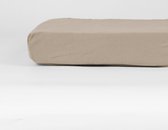 Y-NOT - Crispy Cotton Hoeslaken Topper - 90x200 - tot 15 cm matrasdikte - 100% Katoen - 180 draaddichtheid - Zand
