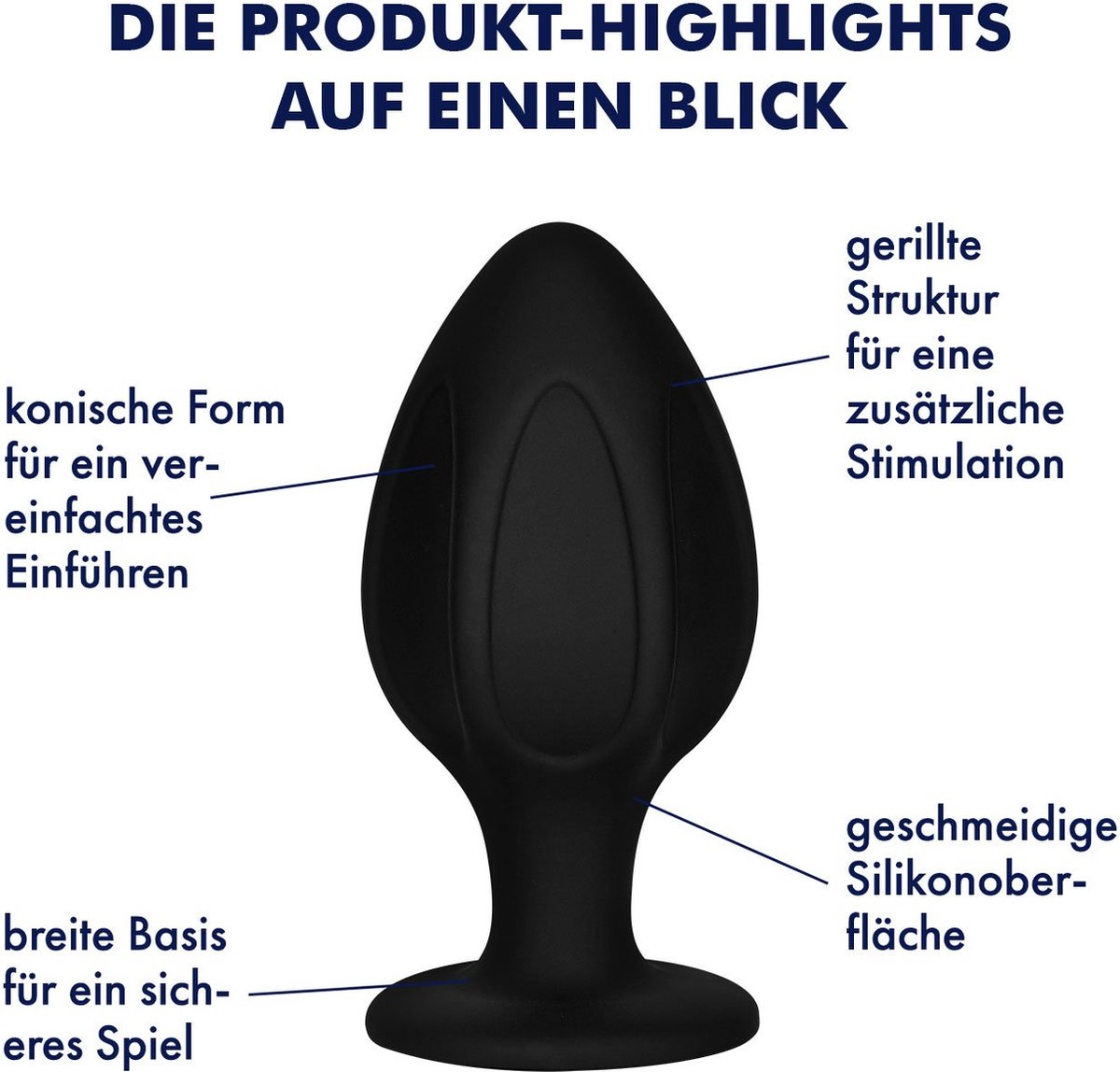 Gestructureerde buttplug van EIS (diverse maten)