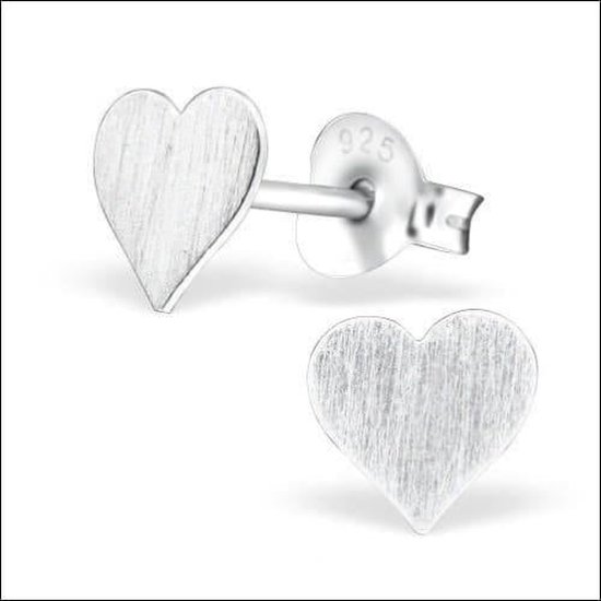 Aramat jewels ® - Echt zilveren oorbellen hart 7mm