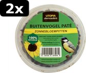 2x UTOPIA VOGELPATE ZONNEBLOEMPITTEN