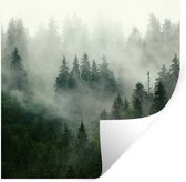 Stickers Stickers muraux - Protecteur d'induction - Forêt - Brouillard - Plaque de cuisson - 120x120 cm - Feuille adhésive XXL