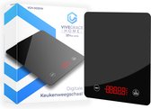 ViveGrace HOME® Digitale Precisie Keukenweegschaal - Met Tarra Functie - Gehard Glas - Incl Batterijen - Zwart