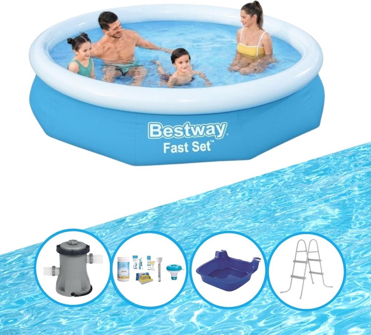 Bestway Zwembad Fast Set - Met accessoires - 305x66 cm