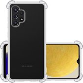 Hoes Geschikt voor Samsung A13 4G Hoesje Siliconen Cover Shock Proof Back Case Shockproof Hoes - Transparant