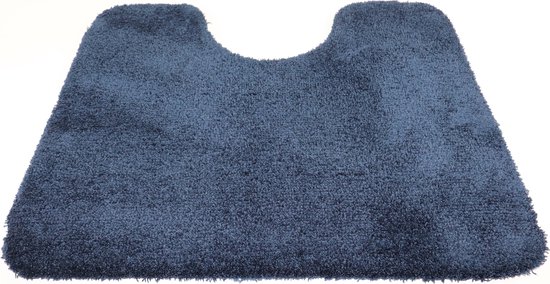 Tapis de bain 50x80 et tapis de toilette 50x60 Soft Marine blue
