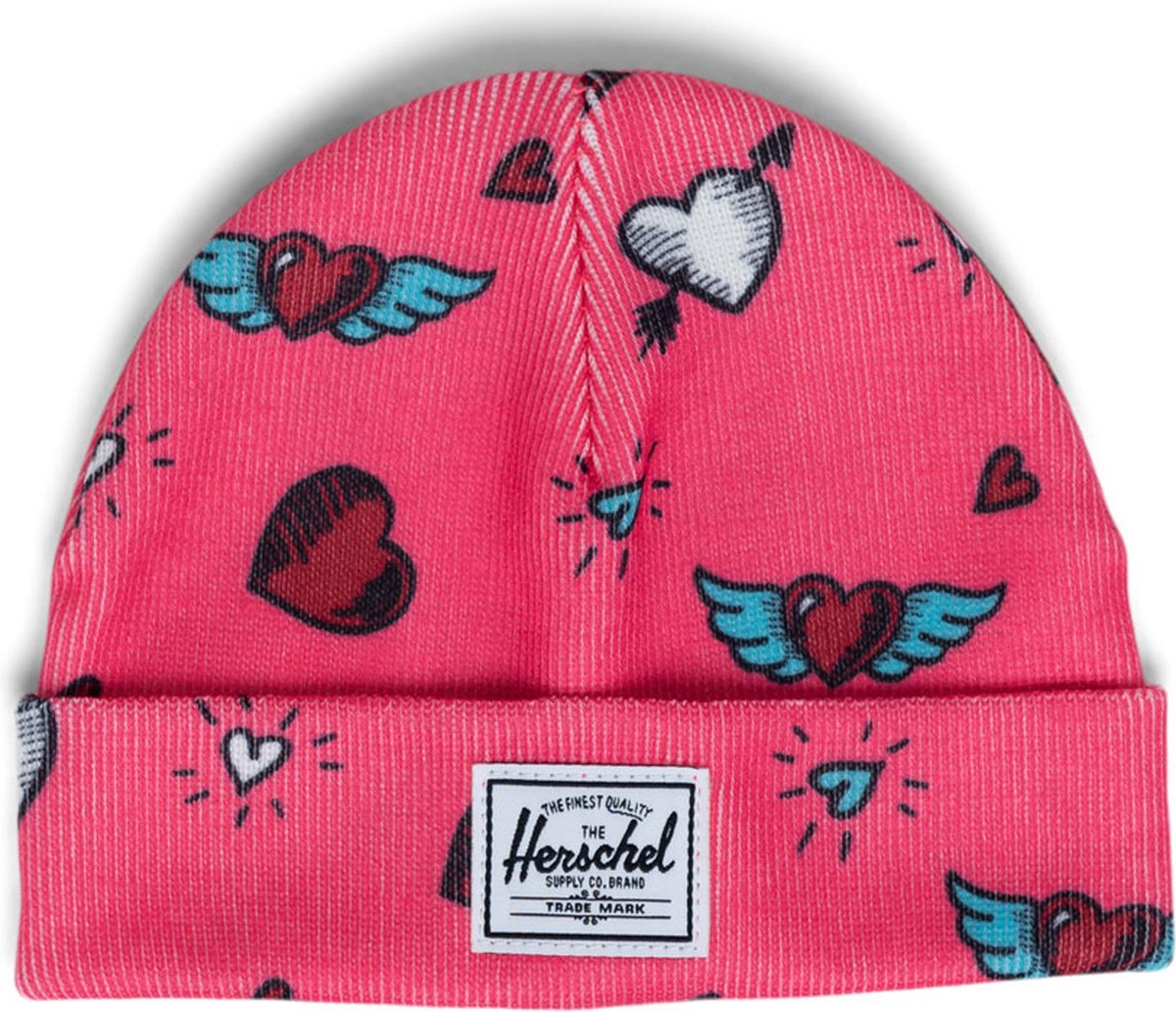 Beanie Baby 0-6 Months - Love Doodles / Kindermuts Babymuts / Beperkte Levenslange Garantie / Hartjesprint