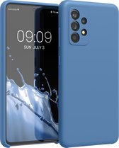 kwmobile telefoonhoesje geschikt voor Samsung Galaxy A52 / A52 5G / A52s 5G - Hoesje met siliconen coating - Smartphone case in jeansblauw