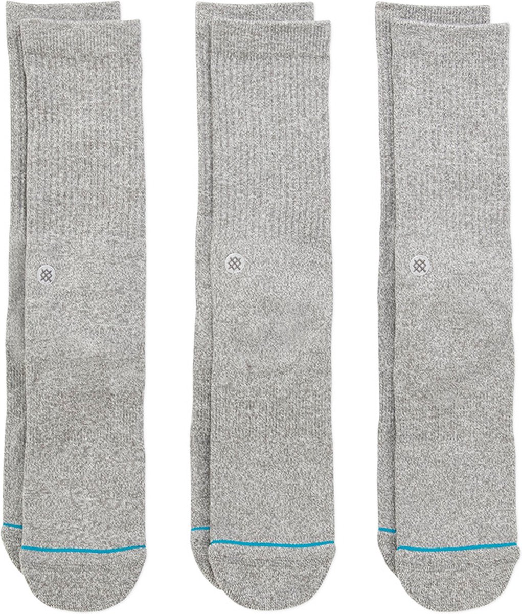 Stance heren casual 3P sokken icon grijs