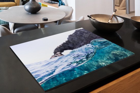 KitchenYeah® Inductie beschermer 78x52 cm - Water - Golf - Zee - Kookplaataccessoires - Afdekplaat voor kookplaat - Inductiebeschermer - Inductiemat - Inductieplaat mat