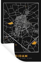 Stickers muraux - Or - Carte - Plan de la ville - Didam - Carte - 20x30 cm - Feuille adhésive