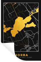 Muurstickers - Sticker Folie - Kaart - Plattegrond - Stadskaart - Nederland - Morra - 60x90 cm - Plakfolie - Muurstickers Kinderkamer - Zelfklevend Behang - Zelfklevend behangpapier - Stickerfolie