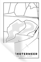 Muurstickers - Sticker Folie - Nederland - Kaart - Plattegrond - Stadskaart - Henschotermeer - 40x60 cm - Plakfolie - Muurstickers Kinderkamer - Zelfklevend Behang - Zelfklevend behangpapier - Stickerfolie