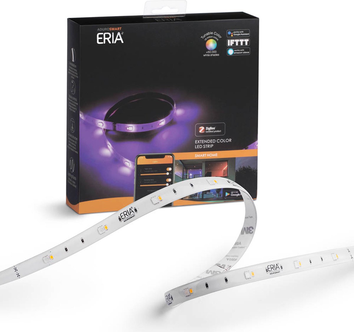 AduroSmart ERIA® LED-strip - uitbreiding set - verleng strip 3m - warm tot koud licht + 16 miljoen kleuren