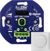 Zigbee Smartdimmer - Smart LED-dimmer - Met druk/draaischakelaar - inclusief afdekraam - EcoDim