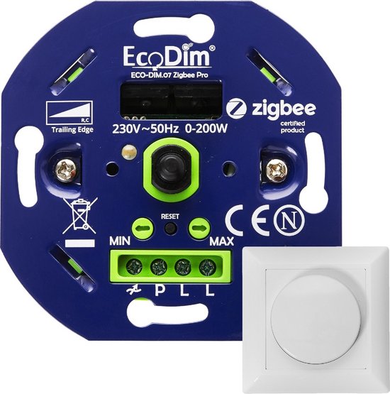 ECODIM - Double interrupteur variateur rotatif Zigbee 3.0 2x100W