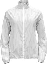 Odlo Zeroweight Print Jacket Dames - sportjas - wit/zwart - maat L