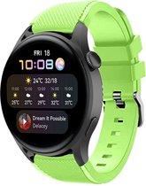 Siliconen Smartwatch bandje - Geschikt voor  Huawei Watch 3 - Pro siliconen bandje - lichtgroen - Strap-it Horlogeband / Polsband / Armband