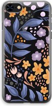 Case Company® - iPhone 8 hoesje - Flowers with blue leaves - Soft Cover Telefoonhoesje - Bescherming aan alle Kanten en Schermrand