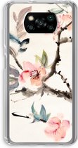 Case Company® - Poco X3 Pro hoesje - Japanse bloemen - Soft Cover Telefoonhoesje - Bescherming aan alle Kanten en Schermrand