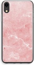 Case Company® - iPhone XR hoesje - Roze marmer - Soft Cover Telefoonhoesje - Bescherming aan alle Kanten en Schermrand