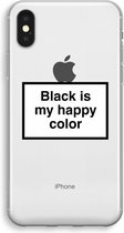 Case Company® - iPhone X hoesje - Black is my happy color - Soft Cover Telefoonhoesje - Bescherming aan alle Kanten en Schermrand