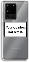 Case Company® - Samsung Galaxy S20 Ultra hoesje - Your opinion - Soft Cover Telefoonhoesje - Bescherming aan alle Kanten en Schermrand