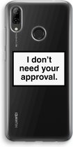 Case Company® - Huawei P Smart (2019) hoesje - Don't need approval - Soft Cover Telefoonhoesje - Bescherming aan alle Kanten en Schermrand