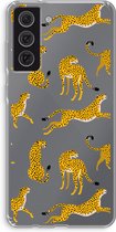 Case Company® - Samsung Galaxy S21 FE hoesje - Luipaard - Soft Cover Telefoonhoesje - Bescherming aan alle Kanten en Schermrand