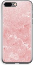 Case Company® - iPhone 8 Plus hoesje - Roze marmer - Soft Cover Telefoonhoesje - Bescherming aan alle Kanten en Schermrand