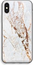 Case Company® - iPhone XS Max hoesje - Goud marmer - Soft Cover Telefoonhoesje - Bescherming aan alle Kanten en Schermrand