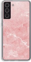 Case Company® - Samsung Galaxy S21 FE hoesje - Roze marmer - Soft Cover Telefoonhoesje - Bescherming aan alle Kanten en Schermrand