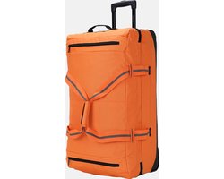 Decent SPORT-LINE Reistas met Wielen 95L XL - Handvat Uittrekbaar - Weekendtas / Sporttas - Grote Tas - Ruimbagage Koffer - Oranje/grijs