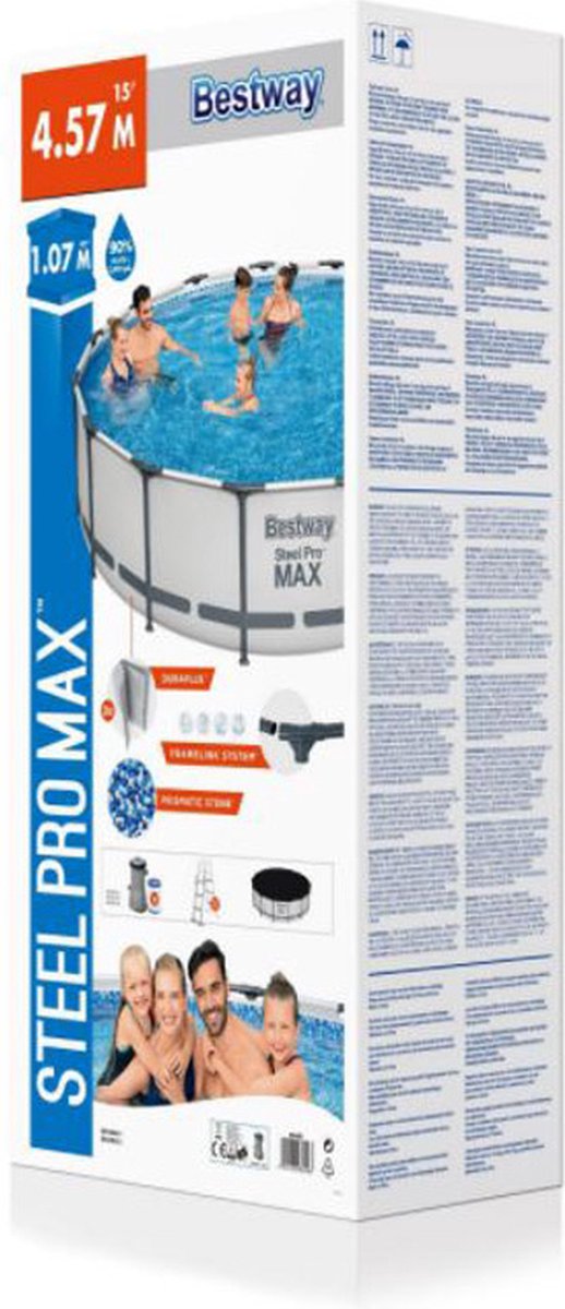 Bestway Steel Pro MAX pool set with filter pump - Ø 457 x 107 cm