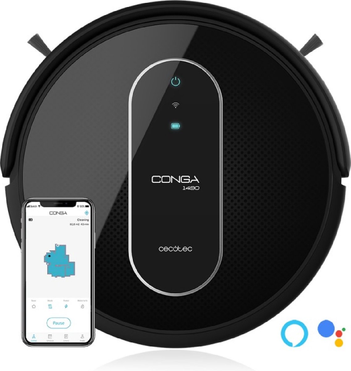 Cecotec Conga 1490 Impulse - Robotstofzuiger - Zwart | bol.com