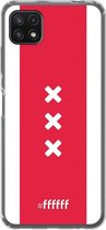 6F hoesje - geschikt voor Samsung Galaxy A22 5G -  Transparant TPU Case - AFC Ajax Amsterdam1 #ffffff