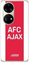 6F hoesje - geschikt voor Huawei P50 Pro -  Transparant TPU Case - AFC Ajax - met opdruk #ffffff