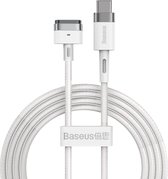 Baseus USB C kabel 2 Meter Zwart  - MacBook kabel - usb c naar megasafe angle kabel - oplader kabel - lader - oplader  (wit) CATXC-V02