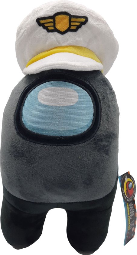 Among Us - Knuffel - Pluche - Officiële Licentie - Plushie Speelgoed - Grijs - 32 cm