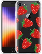 iPhone SE 2022 Hoesje Aardbei - Designed by Cazy