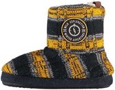 sloffen jongens textiel donkerblauw/geel maat 23-24