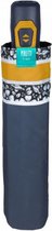 paraplu automatisch 98 cm dames microfiber donkerblauw