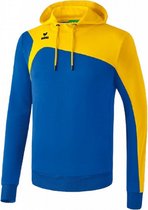 hoodie heren katoen geel/blauw maat M