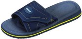 badslippers met klittenband unisex blauw/geel maat 45