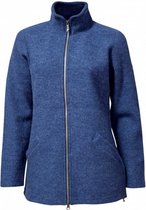 outdoorjas Brodal Long dames wol jeansblauw maat 36